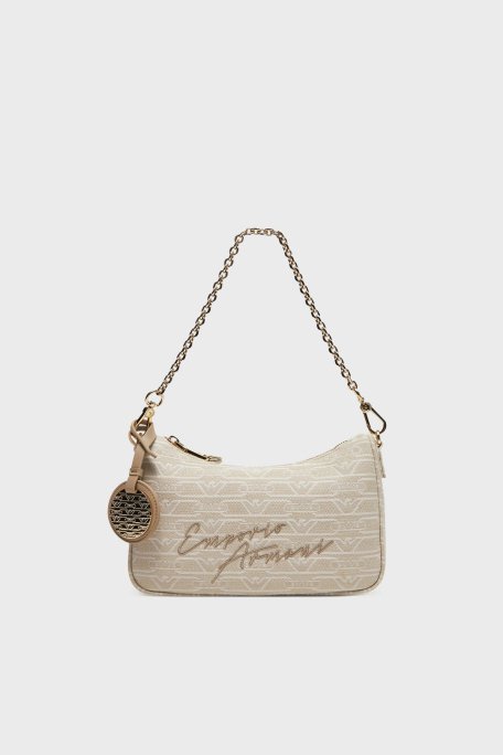 Emporio Armani Logolu Çıkarılabilir Zincir Askılı Bayan Çanta EW001892 AF16095 F1073 EKRU - 5
