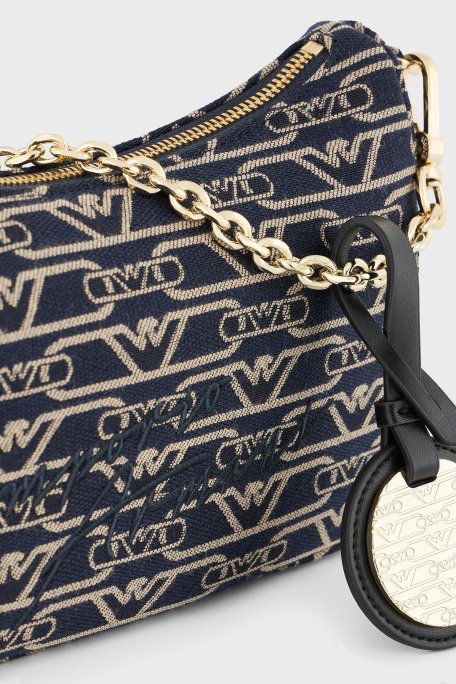 Emporio Armani Logolu Çıkarılabilir Zincir Askılı Bayan Çanta EW001892 AF16095 FB237 EKRU-LACİVERT - 7