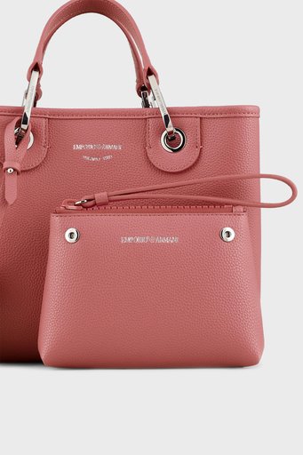 Emporio Armani Logolu Çıkartılabilir Omuz Askılı Bayan Çanta Y3D166 YFO5E 80654 GÜL KURUSU - 4