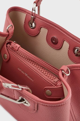 Emporio Armani Logolu Çıkartılabilir Omuz Askılı Bayan Çanta Y3D166 YFO5E 80654 GÜL KURUSU - 6