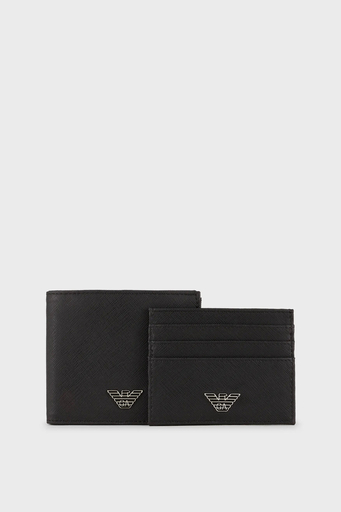 Emporio Armani Logolu Cüzdan Set Erkek Cüzdan Takım Y4R237 Y138E 81072 SİYAH - 6