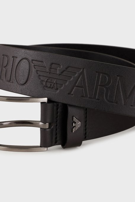 Emporio Armani Logolu Deri Erkek Kemer Y4S545 Y232J 80001 SİYAH - 2