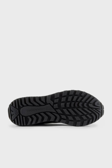 Emporio Armani Logolu Deri Sneaker Erkek Ayakkabı X4X630 XN877 K001 SİYAH - 2