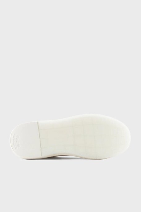 Emporio Armani Logolu Deri Sneaker Erkek Ayakkabı X4X633 XM964 M801 BEYAZ - 3