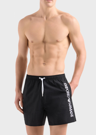 Emporio Armani Logolu Erkek Mayo Short 211740 4R422 00020 SİYAH - 1