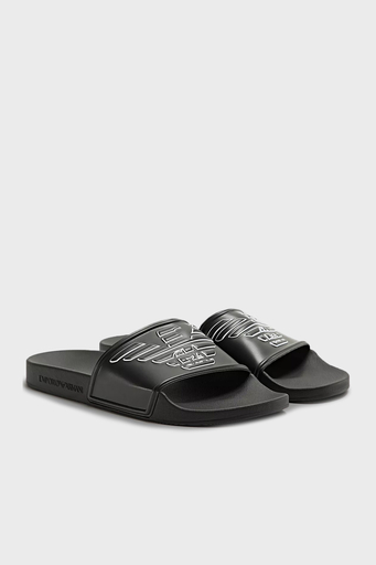 Emporio Armani Logolu Erkek Terlik S XVPS01 XN129 00002 SİYAH - 6
