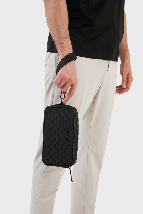 Emporio Armani Logolu Fermuarlı Erkek Çanta Y4R356 Y022V 81336 SİYAH - 2