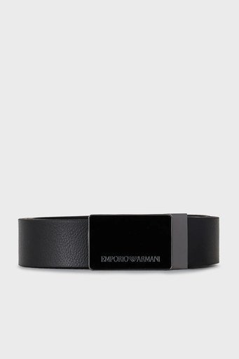 Emporio Armani Logolu Hakiki Deri Erkek Kemer Y4S427 YTU7J 84372 SİYAH - 1