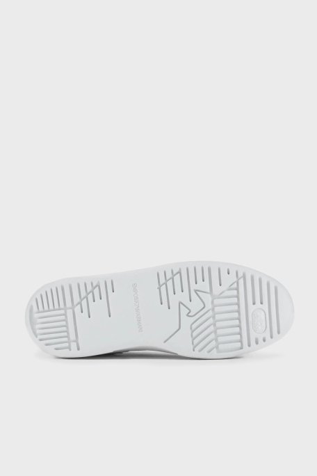 Emporio Armani Logolu Hakiki Deri Sneaker Bayan Ayakkabı X3X024 XN388 R297 BEYAZ - 6