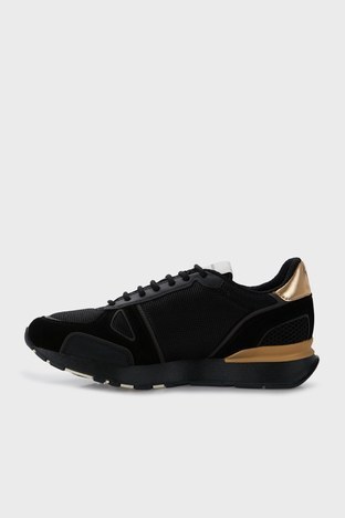 Emporio Armani - Emporio Armani Logolu Hakiki Deri Sneaker Erkek Ayakkabı X4X289 XM499 Q829 SİYAH-GOLD (1)
