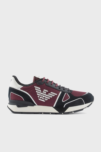 Emporio Armani Logolu Hakiki Deri Sneaker Erkek Ayakkabı X4X289 XM499 S145 LACİVERT - 1