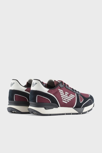 Emporio Armani Logolu Hakiki Deri Sneaker Erkek Ayakkabı X4X289 XM499 S145 LACİVERT - 3