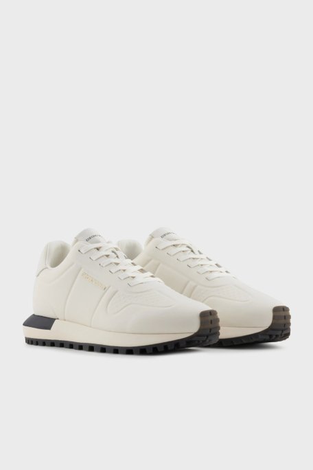 Emporio Armani Logolu Hakiki Deri Sneaker Erkek Ayakkabı X4X684 XR323 00894 BEYAZ - 2