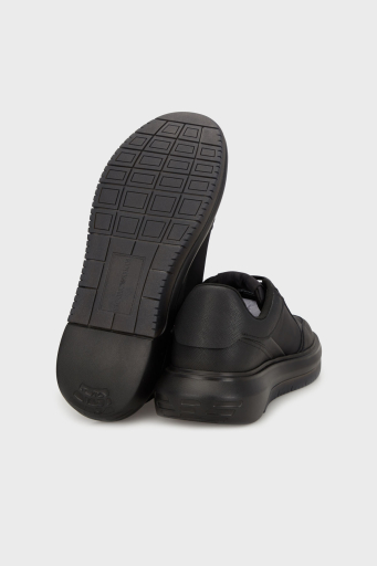 Emporio Armani Logolu Kalın Taban Sneaker Erkek Ayakkabı X4X633 XR325 K001 SİYAH - 5