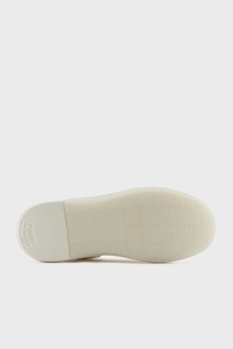 Emporio Armani Logolu Kalın Taban Sneaker Erkek Ayakkabı X4X633 XR325 M801 BEYAZ - 6