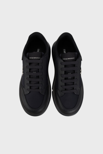 Emporio Armani Logolu Kalın Tabanlı Sneaker Erkek Ayakkabı X4X633 XR325 N151 LACİVERT - 4