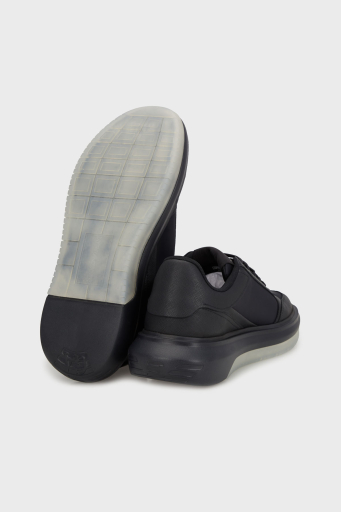 Emporio Armani Logolu Kalın Tabanlı Sneaker Erkek Ayakkabı X4X633 XR325 N151 LACİVERT - 5
