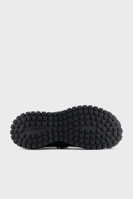 Emporio Armani Logolu Kalın Tabanlı Sneaker Erkek Ayakkabı X4X653 XR083 00002 SİYAH - 6