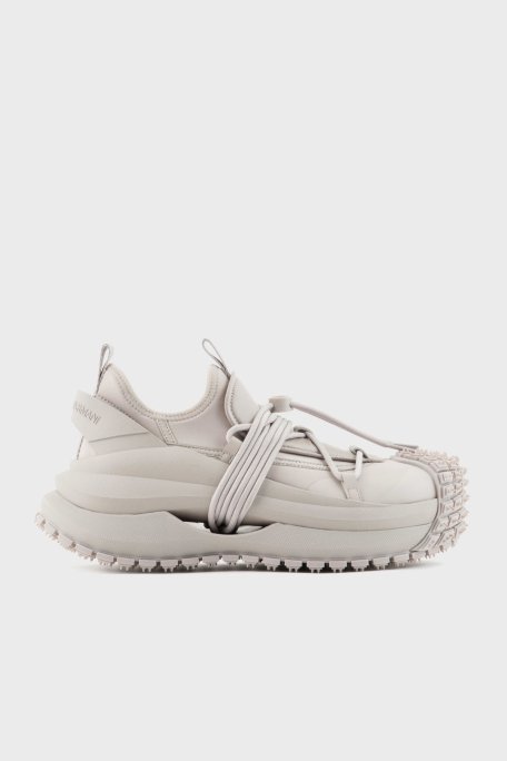 Emporio Armani Logolu Kalın Tabanlı Sneaker Erkek Ayakkabı X4X653 XR083 00930 GRİ - 1