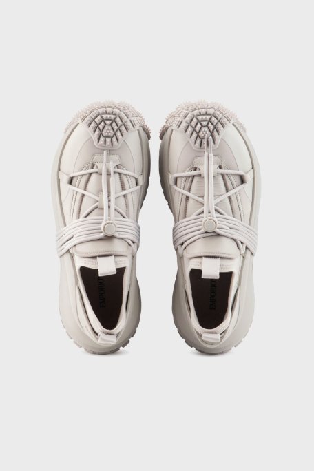 Emporio Armani Logolu Kalın Tabanlı Sneaker Erkek Ayakkabı X4X653 XR083 00930 GRİ - 3