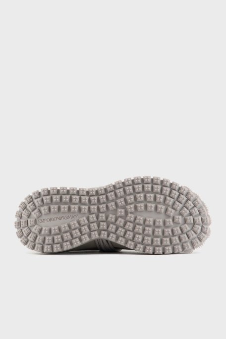 Emporio Armani Logolu Kalın Tabanlı Sneaker Erkek Ayakkabı X4X653 XR083 00930 GRİ - 6