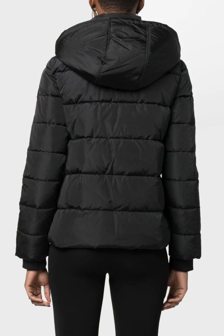 Emporio Armani Logolu Loose Fit Çıkarılabilir Kapüşonlu Cepli Bayan Mont 6L2B86 2NGAZ 0999 SİYAH - 2
