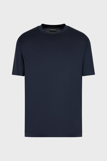 Emporio Armani Logolu Pamuklu Regular Fit Bisiklet Yaka Erkek T Shirt 6D1TD6 1JOSZ 0920 LACİVERT - 4