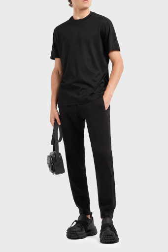 Emporio Armani Logolu Pamuklu Regular Fit Bisiklet Yaka Erkek T Shirt 6D1TD6 1JOSZ 0999 SİYAH - 8