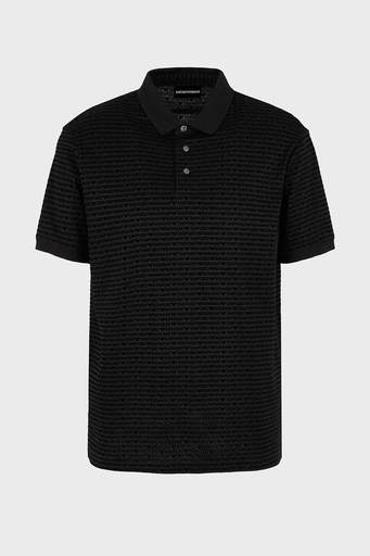 Emporio Armani Logolu Pamuklu Regular Fit Erkek Polo Yaka T Shirt 6D1F79 1JOSZ 0999 SİYAH - 4