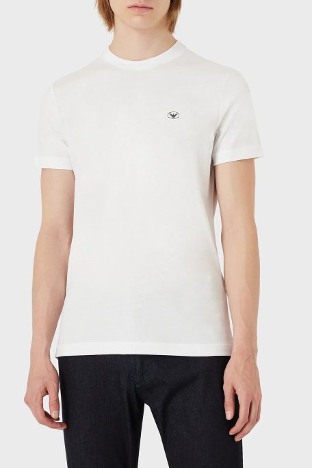 Emporio Armani Logolu Regular Fit Bisiklet Yaka % 100 Pamuk Erkek T Shirt 8N1TQ6 1JRGZ 0100 BEYAZ - 5