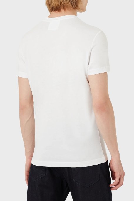 Emporio Armani Logolu Regular Fit Bisiklet Yaka % 100 Pamuk Erkek T Shirt 8N1TQ6 1JRGZ 0100 BEYAZ - 7