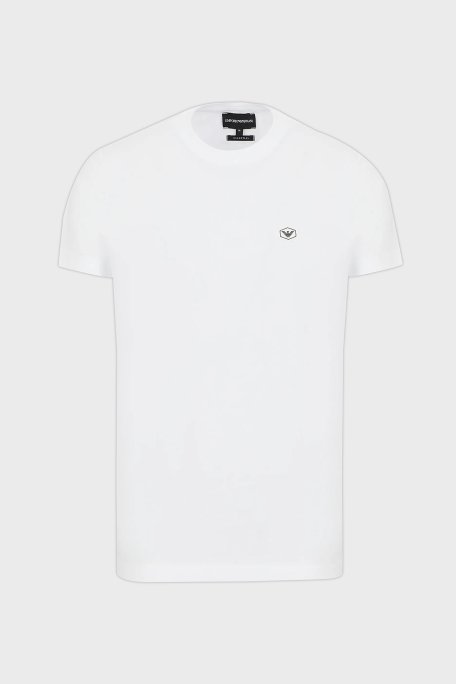 Emporio Armani Logolu Regular Fit Bisiklet Yaka % 100 Pamuk Erkek T Shirt 8N1TQ6 1JRGZ 0100 BEYAZ - 8