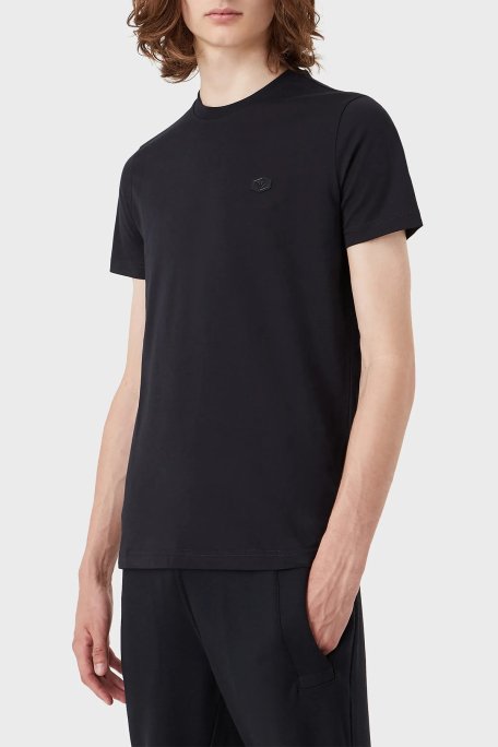 Emporio Armani Logolu Regular Fit Bisiklet Yaka % 100 Pamuk Erkek T Shirt 8N1TQ6 1JRGZ 0920 LACİVERT - 1