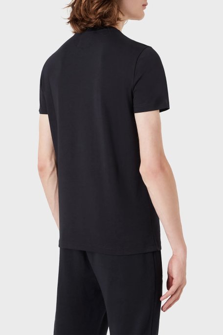 Emporio Armani Logolu Regular Fit Bisiklet Yaka % 100 Pamuk Erkek T Shirt 8N1TQ6 1JRGZ 0920 LACİVERT - 2
