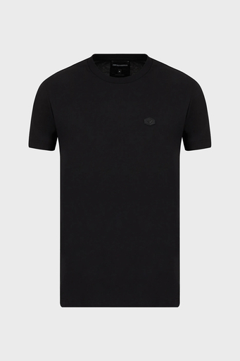 Emporio Armani Logolu Regular Fit Bisiklet Yaka % 100 Pamuk Erkek T Shirt 8N1TQ6 1JRGZ 0999 SİYAH - 4