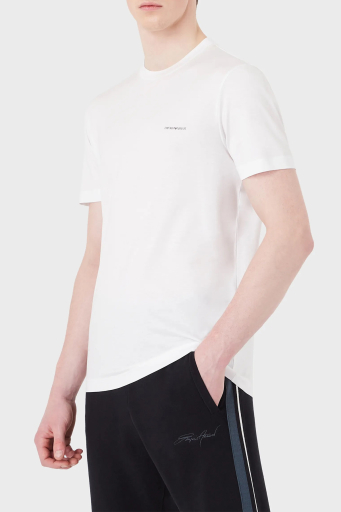 Emporio Armani Logolu Regular Fit Bisiklet Yaka Pamuklu Erkek T Shirt 8N1TD8 1JUVZ 0100 BEYAZ - 5