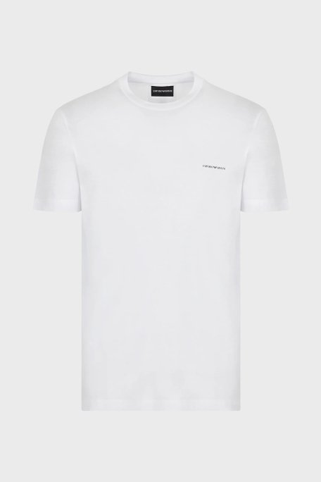 Emporio Armani Logolu Regular Fit Bisiklet Yaka Pamuklu Erkek T Shirt 8N1TD8 1JUVZ 0100 BEYAZ - 4