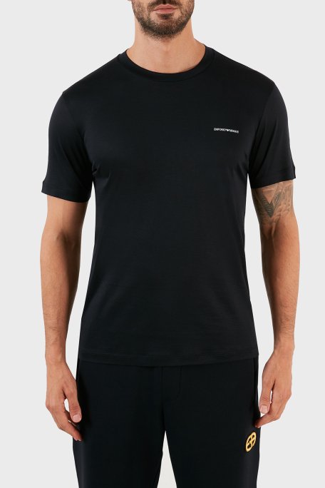 Emporio Armani Logolu Regular Fit Bisiklet Yaka Pamuklu Erkek T Shirt 8N1TD8 1JUVZ 0920 LACİVERT - 1