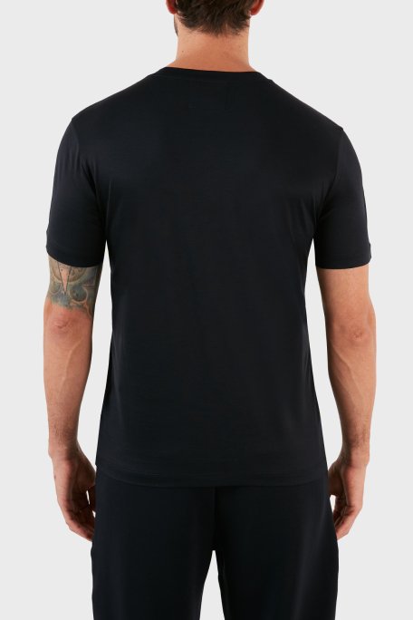 Emporio Armani Logolu Regular Fit Bisiklet Yaka Pamuklu Erkek T Shirt 8N1TD8 1JUVZ 0920 LACİVERT - 3