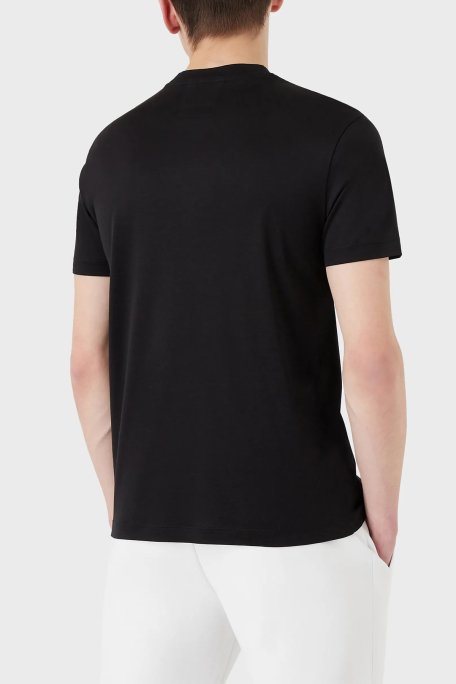 Emporio Armani Logolu Regular Fit Bisiklet Yaka Pamuklu Erkek T Shirt 8N1TD8 1JUVZ 0999 SİYAH - 6