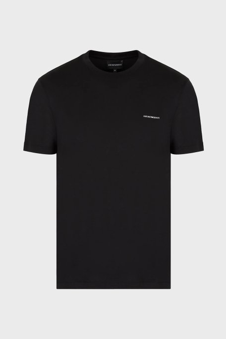 Emporio Armani Logolu Regular Fit Bisiklet Yaka Pamuklu Erkek T Shirt 8N1TD8 1JUVZ 0999 SİYAH - 8