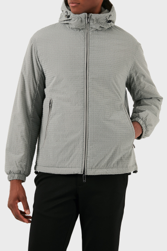 Emporio Armani Logolu Regular Fit Kapüşonlu Erkek Mont 3D1BA8 1NJXZ 06G1 GRİ - 1