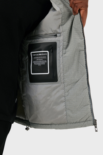 Emporio Armani Logolu Regular Fit Kapüşonlu Erkek Mont 3D1BA8 1NJXZ 06G1 GRİ - 4