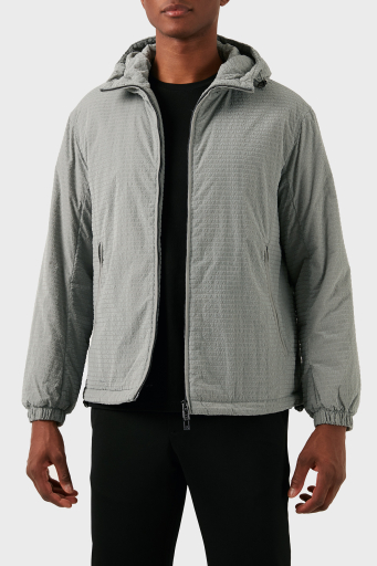 Emporio Armani Logolu Regular Fit Kapüşonlu Erkek Mont 3D1BA8 1NJXZ 06G1 GRİ - 5
