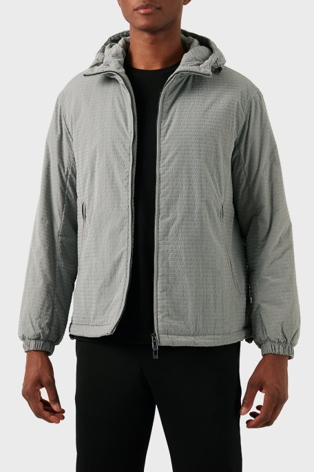 Emporio Armani Logolu Regular Fit Kapüşonlu Erkek Mont 3D1BA8 1NJXZ 06G1 GRİ - 5