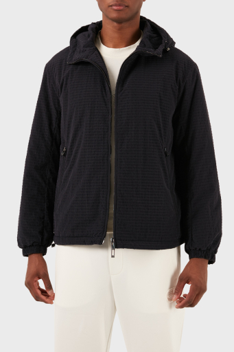 Emporio Armani Logolu Regular Fit Kapüşonlu Erkek Mont 3D1BA8 1NJXZ 0920 LACİVERT - 6