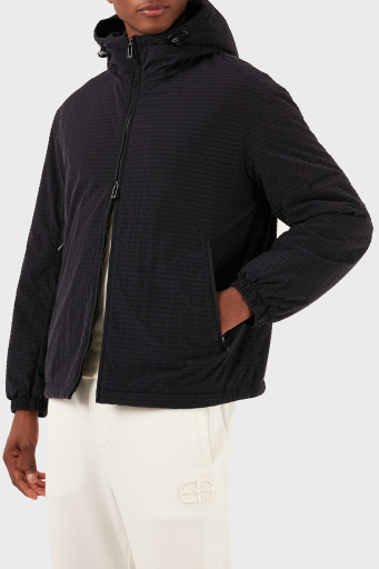 Emporio Armani Logolu Regular Fit Kapüşonlu Erkek Mont 3D1BA8 1NJXZ 0920 LACİVERT - 8
