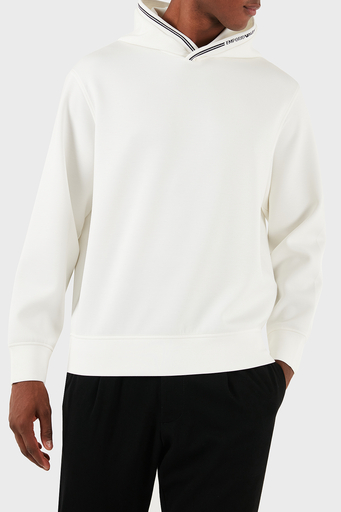 Emporio Armani Logolu Regular Fit Kapüşonlu Erkek Sweat 6D1M99 1JRRZ 0101 BEYAZ - 3