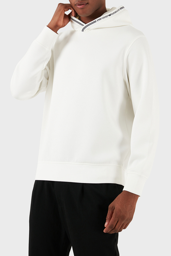 Emporio Armani Logolu Regular Fit Kapüşonlu Erkek Sweat 6D1M99 1JRRZ 0101 BEYAZ - 4