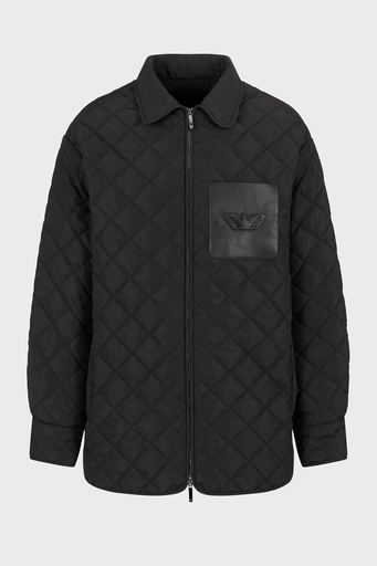 Emporio Armani Logolu Regular Fit Ördek Tüyü Dolgulu Erkek Mont 6D1B6V 1K78Z 0999 SİYAH - 5